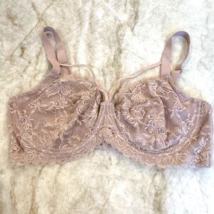 HSIA Lacy Underwire Bra; Size 36DD; Rose Pink Color; Size 36DD